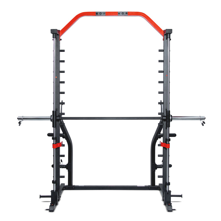 Smith Machine With Rails Premium Home Use Strength Training Smith Machine | Sunny Health ...