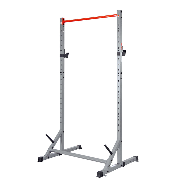 MULTIFUNCTIONAL WORKOUTS | Use the rack for weightlifting, resistance band workouts, and a 3-level height adjustable pull-up bar—put your physical fitness to the test! No pain, no gain.