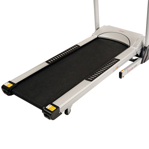 SHOCK ABOSORPTION RUNNING DECK | Sunny’s quality treadmills include cushioning technology that reduces the impact on your bodies joints and can increase the energy return for each stride.