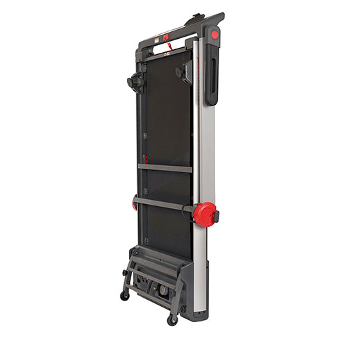 EXTREMELY PORTABLE | This running treadmill can be easily and securely folded flat with the included folding key. 