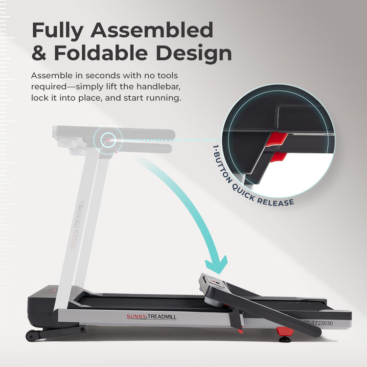 Foldable Auto Incline Treadmill With 20" Running Belt & Brushless Motor