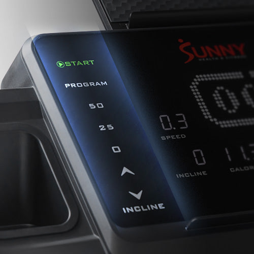 One-Touch Controls | Choose from 12 programs, 3 user profiles, and 56 incline levels with speeds from 0.3–5 MPH.