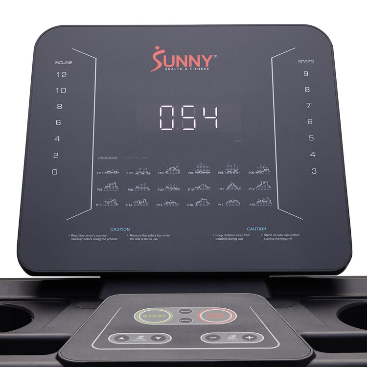 Digital Performance Monitor | Easily track your workout metrics with the large, user-friendly display, featuring quick access speed and incline buttons for seamless adjustments.