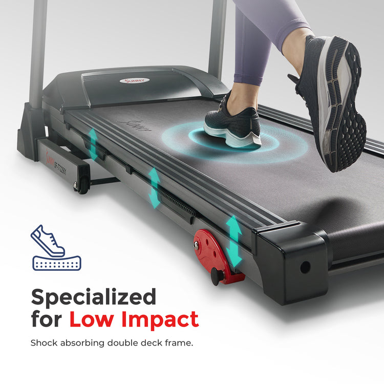 Smart Treadmill with Manual Incline | Sunny Health & Fitness