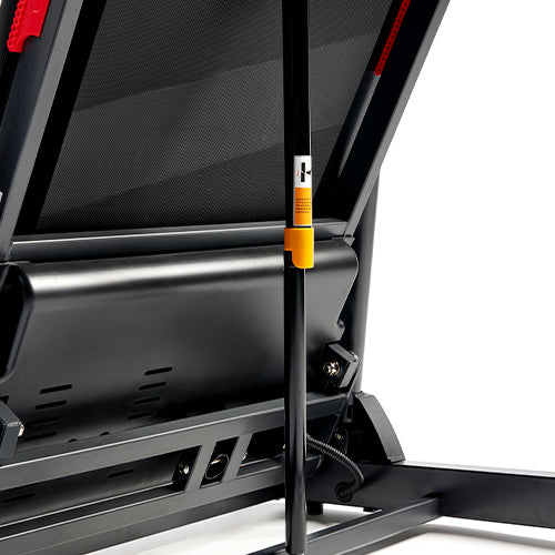 SOFT DROP SYSTEM | The soft-drop hydraulic mechanism on the Sunny treadmills is a great feature that allows the deck to gently lower itself to the floor. The soft drop hydraulic mechanism assures safe, hands-free unfolding. 