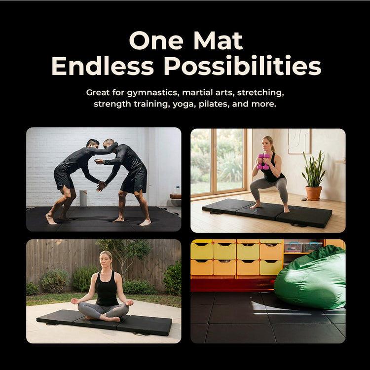 Tri Fold Exercise Mat - Sunny Health & Fitness