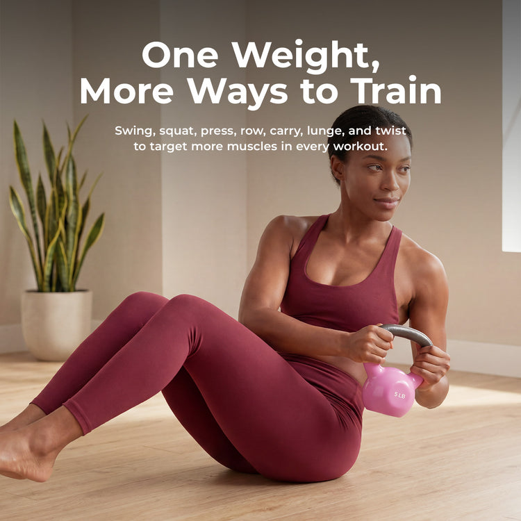Sunny Strength® Vinyl Coated Kettle Bells 5 - 25 lbs | Sunny Health & Fitness 