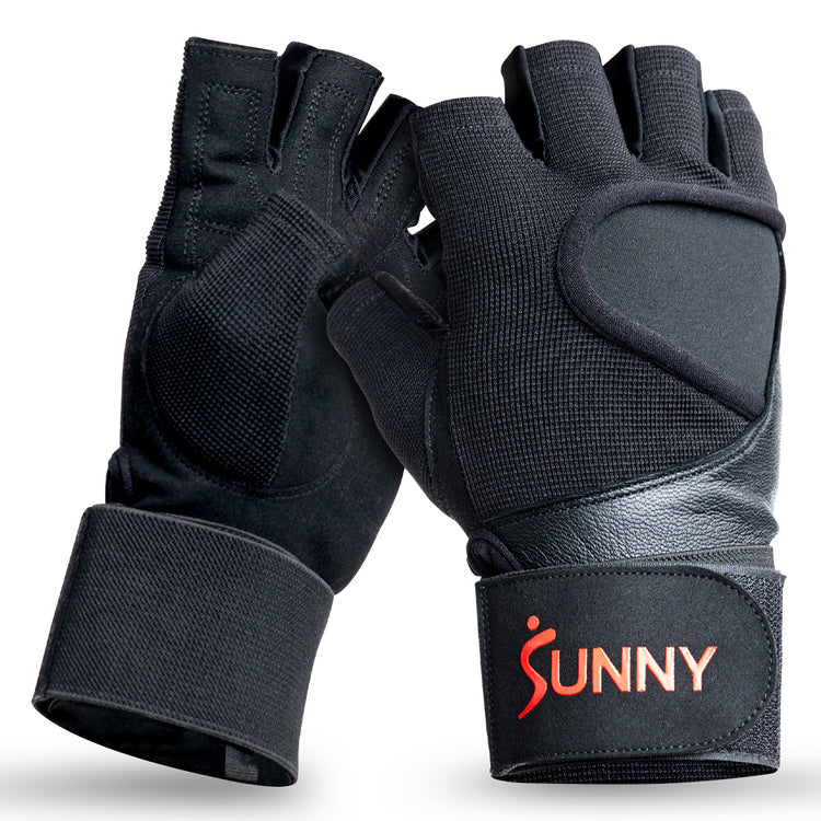 Weightlifting Gloves with Wrist Support | Sunny Health & Fitness