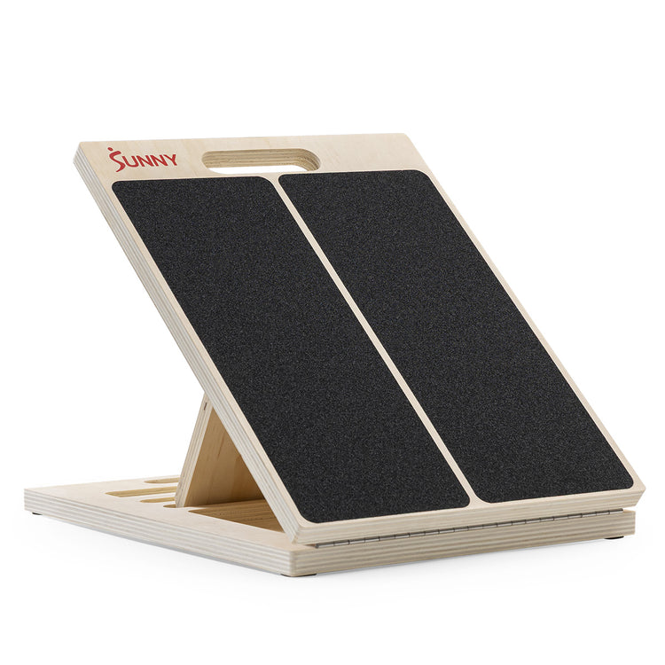 Adjustable Wooden Slant Board | Sunny Health Fitness