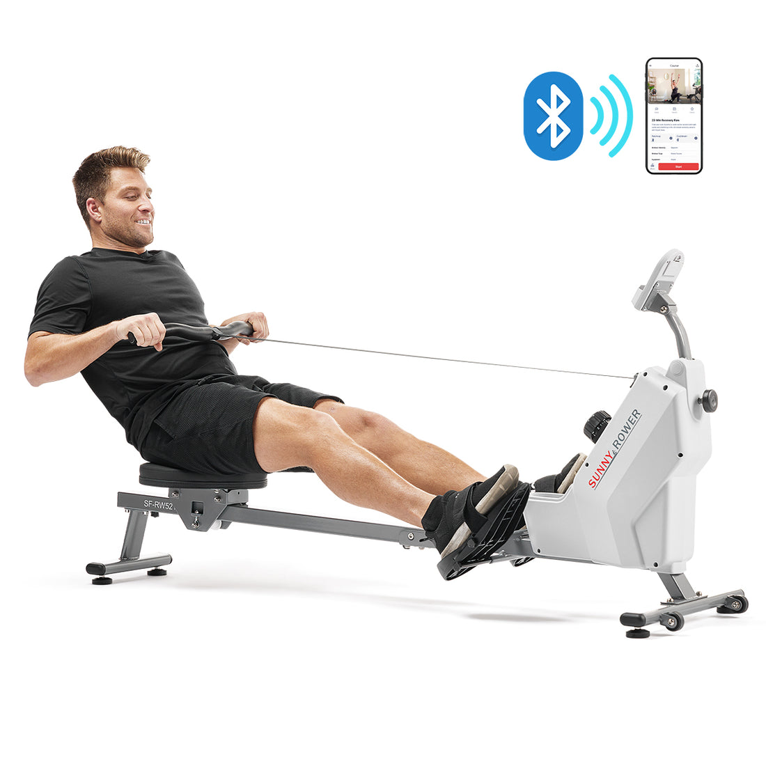 Compack Rowing Machine Smart Compact Magnetic Rowing Machine | Sunny Health & Fitness | Sunny ...