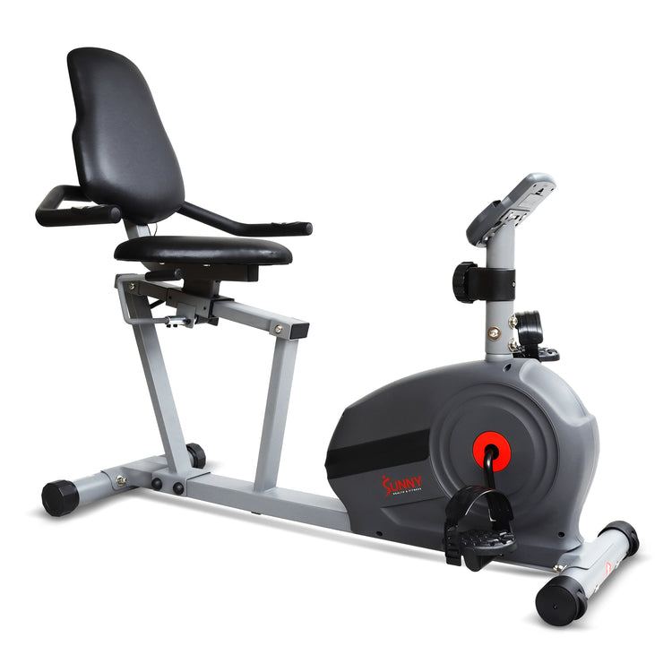 Magnetic Smart Recumbent Bike with Exclusive SunnyFit® App Enhanced Bluetooth Connectivity