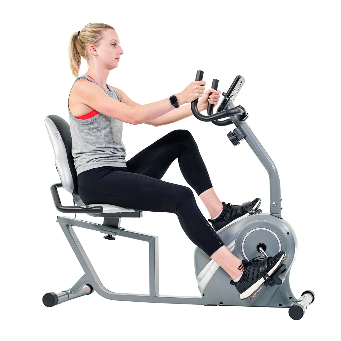 Magnetic Recumbent Bike with Soft Support Seat | Sunny Health and Fitness