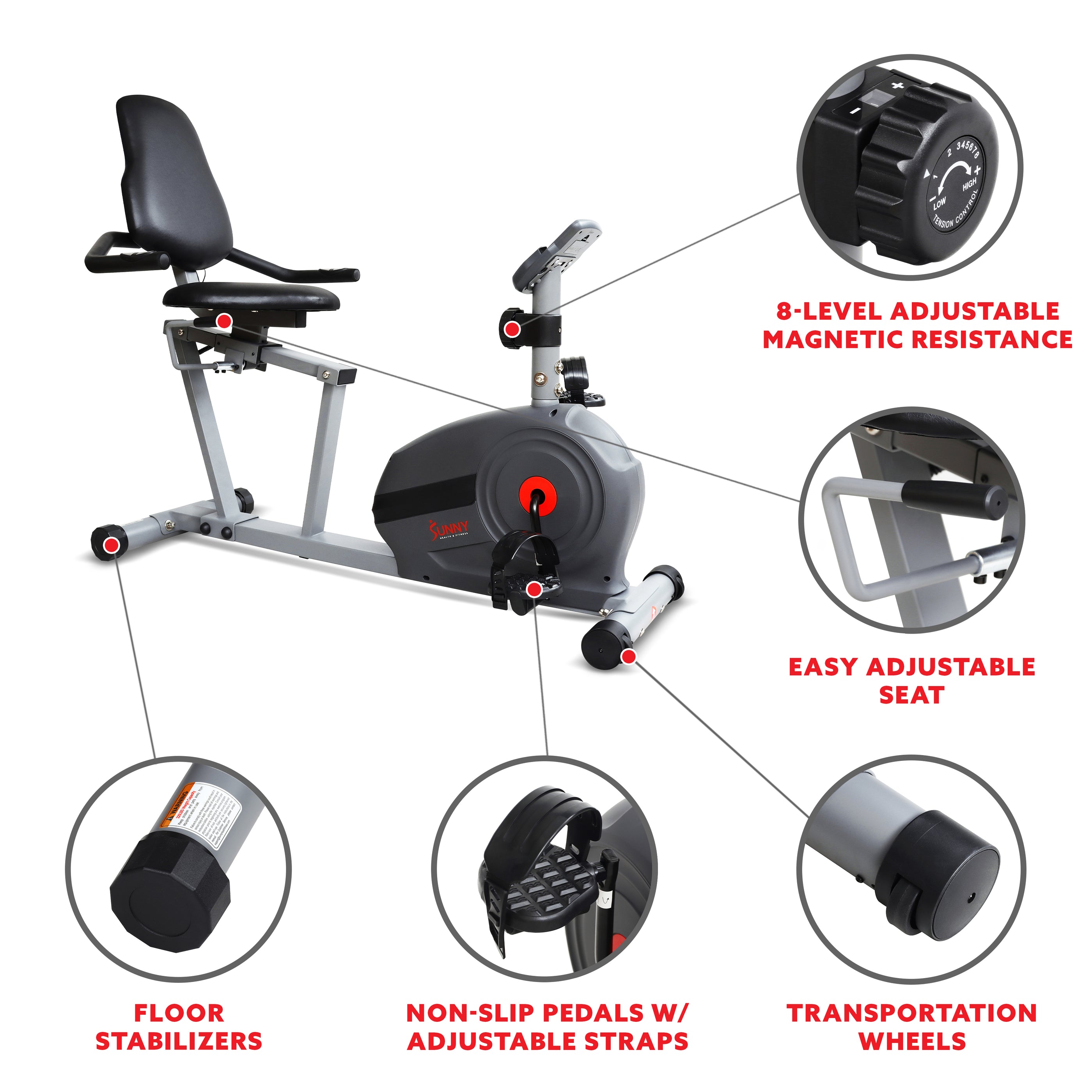 Magnetic Smart Recumbent Bike 