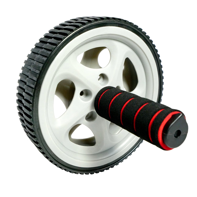 Relaxdays ab wheel with 5 wheels, home gym exercise wheel, including knee mat, black/red Relaxdays ab wheel with 5 wheels, home gym exercise wheel, including knee mat, black/red