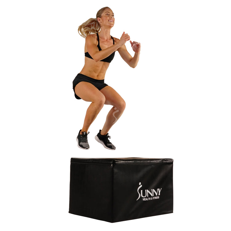 Foam Plyo Box, 440 lb Weight Capacity w/ 3 in 1 Height Adjustment - 30"/24"/20"