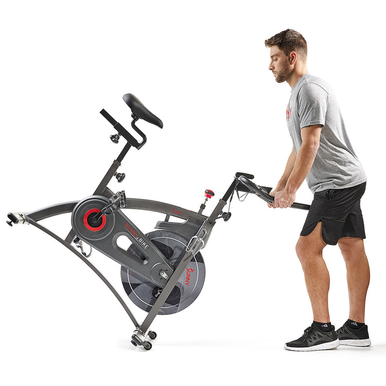 Sunny Health & Fitness Pro Belt Drive Indoor Cycling Stationary Exercise  Bikes with Optional SunnyFit® App Enhanced Bluetooth Connectivity.