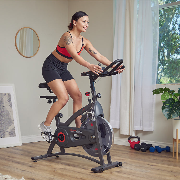 Spinning Bike Exercise Bike for Home Gym, Static Bicycle with Silent Belt  Drive-Magnetic Control Resistance, Aerobic Exercise Spin Bike