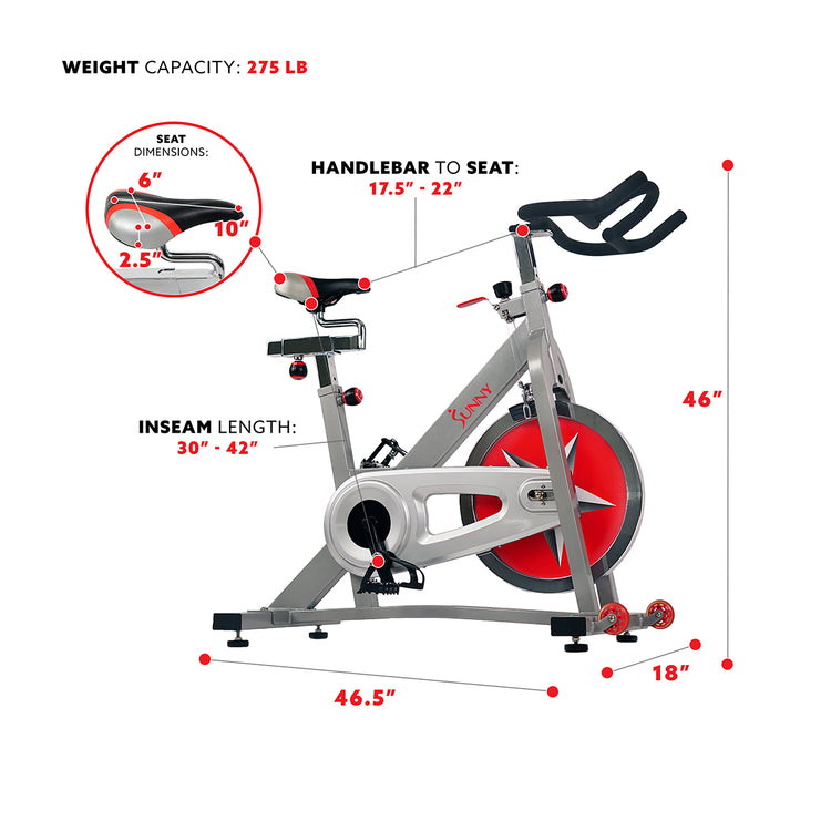 40 lb Flywheel Chain Drive Pro Indoor Cycling Exercise Bike