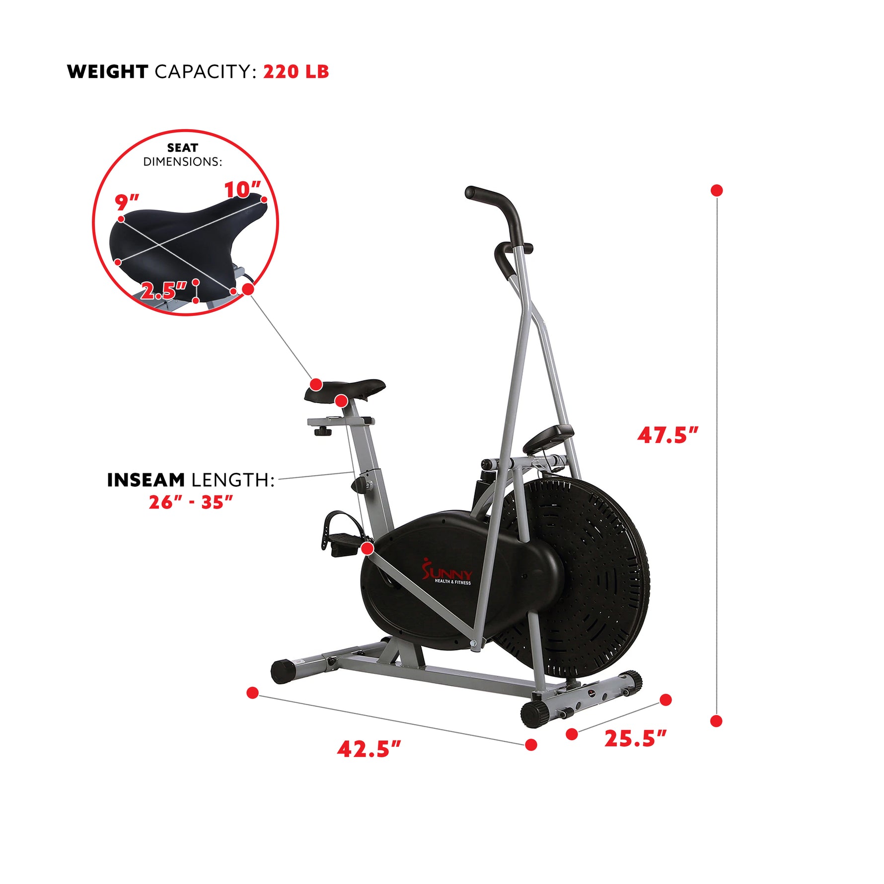 sunny air resistance hybrid bike