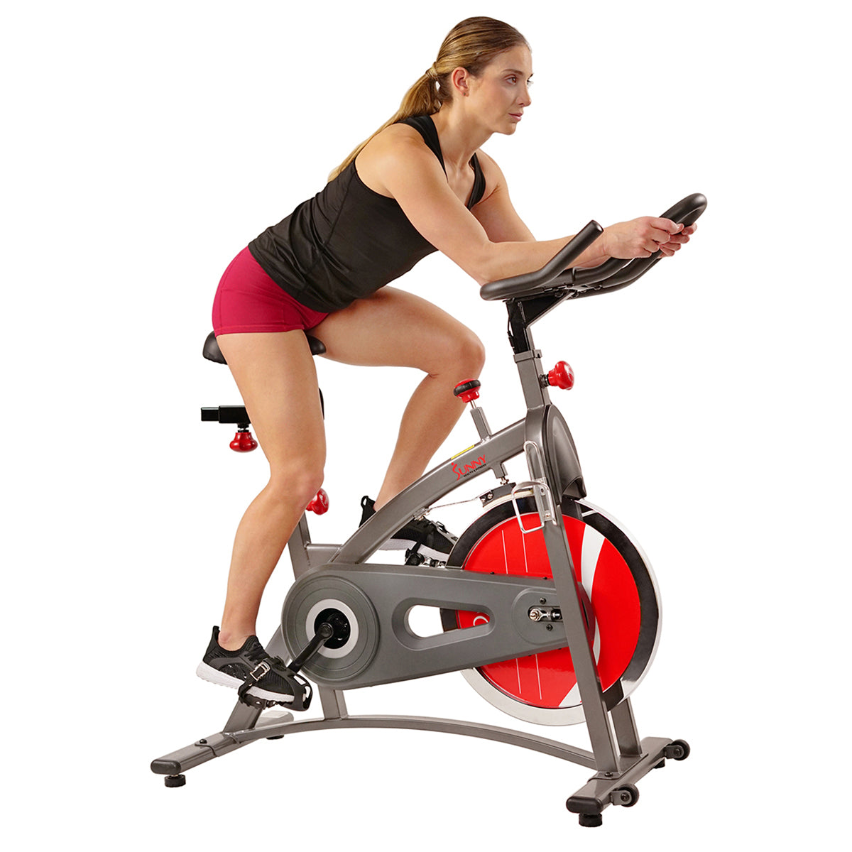 Chain Drive Indoor Cycling Exercise Bike w LCD Monitor Display