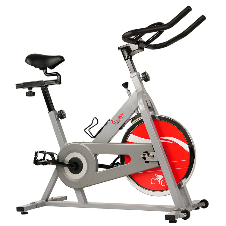 Silver Exercise Bike Chain Drive Indoor Cycling Trainer