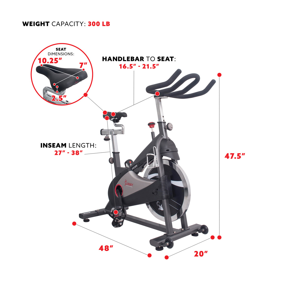 Sunny health and fitness bike online instructions