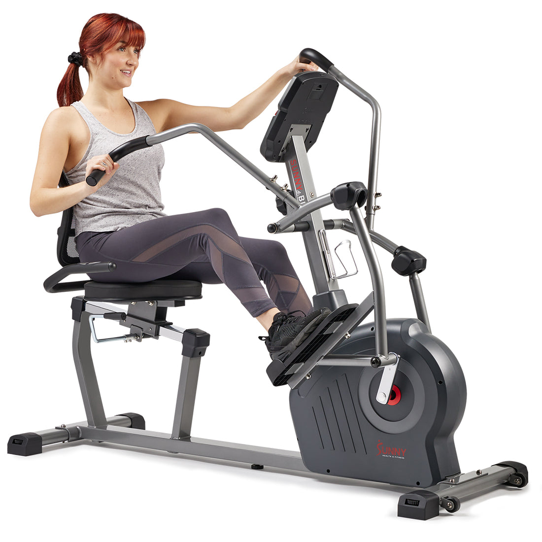 Recumbent Exercise Bike Rower Performance Elite Magnetic Recumbent Elliptical Cross Trainer | Sunny ...