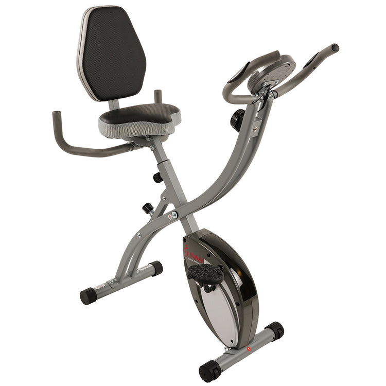 Upright Folding Magnetic Semi Recumbent  Bike, Comfort XL w/ High Weight Capacity and Pulse Rate