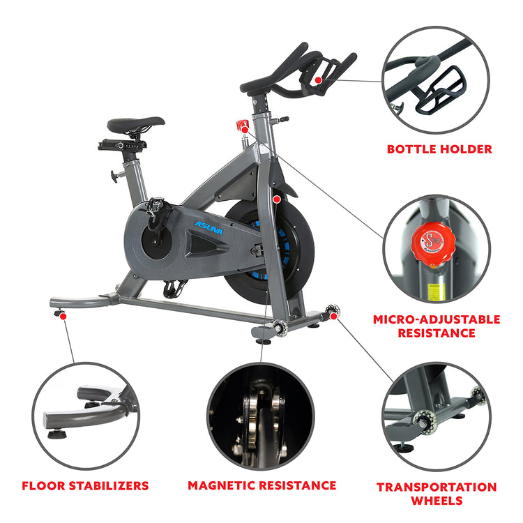 Magnetic Chain Drive Turbo Commercial Indoor Cycling Trainer Exercise Bike
