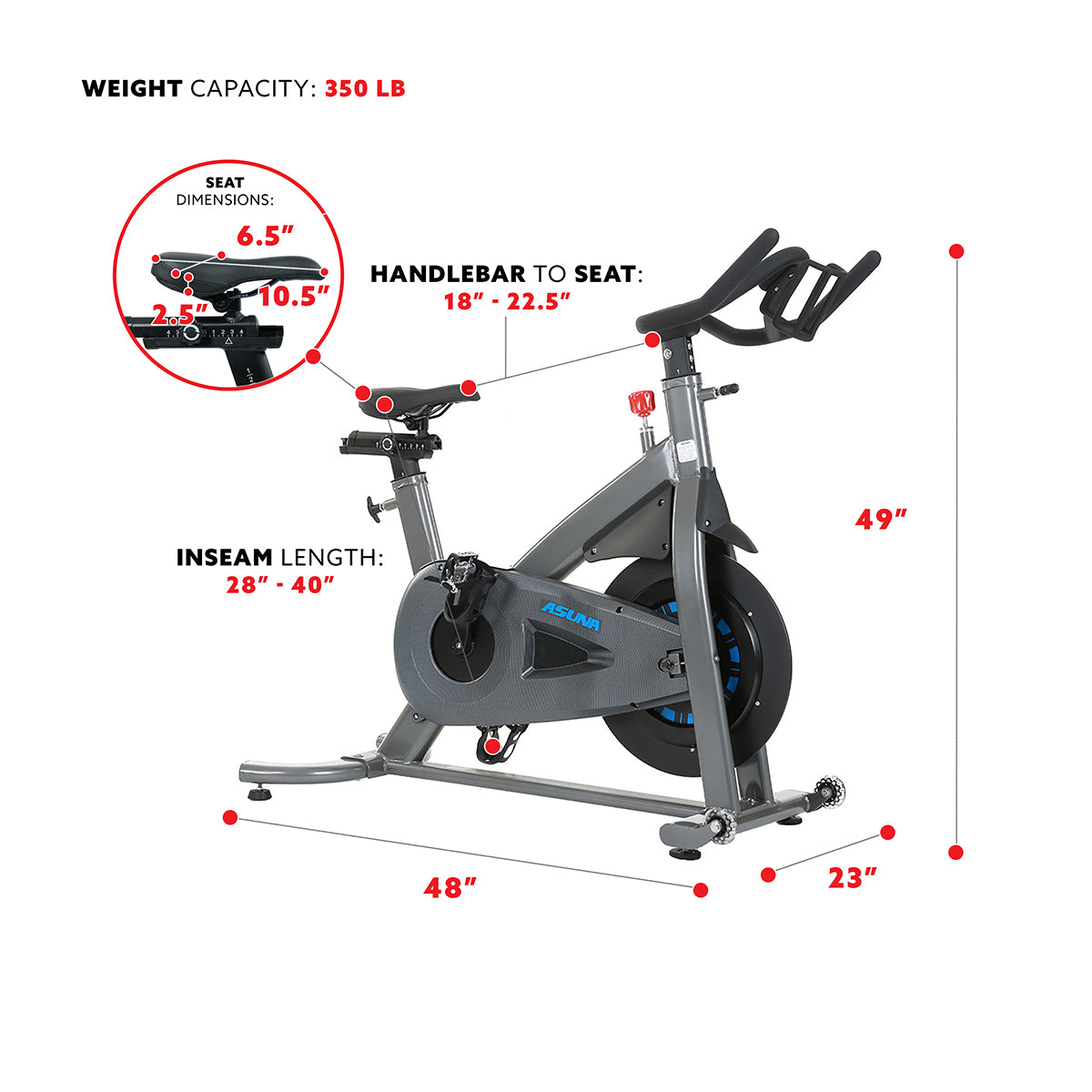 Magnetic Chain Drive Turbo Commercial Indoor Cycling Trainer Exercise Bike