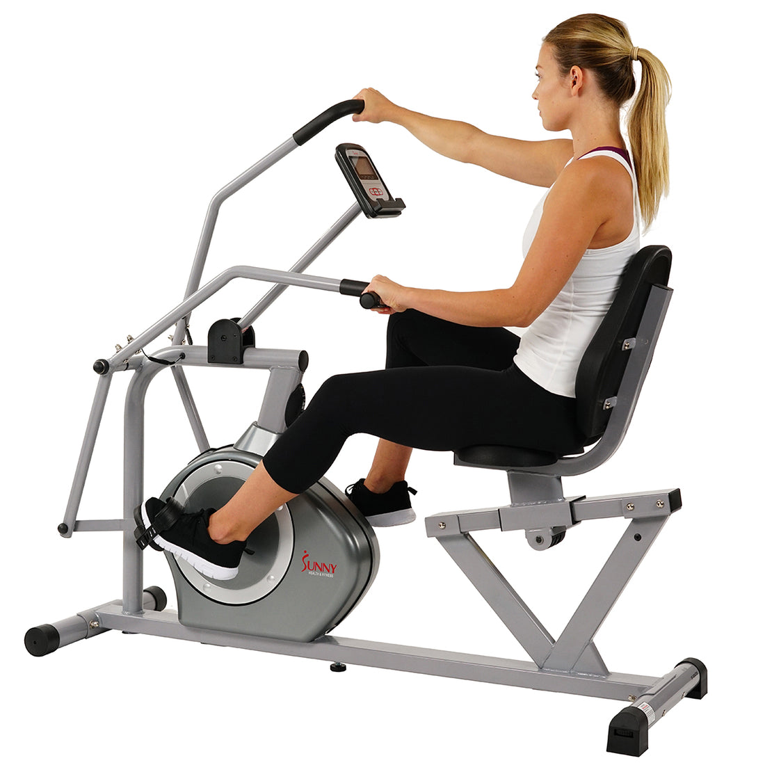 Arm Exerciser Recumbent Bike w/ High 350 LB Weight Capacity Sunny