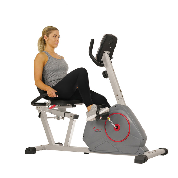 Magnetic Silent Recumbent Exercise Bike with Quiet Belt Drive Performance