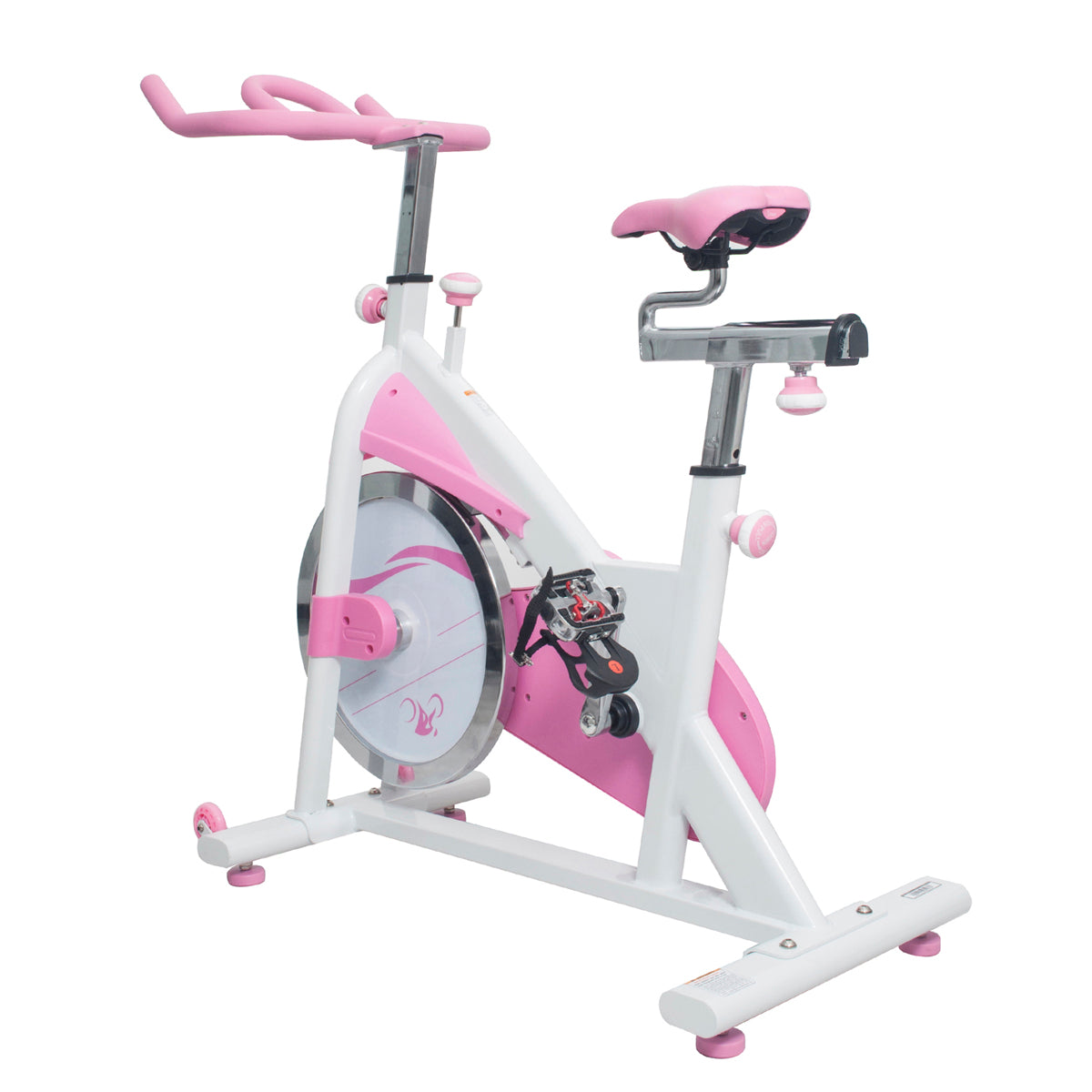 Sunny Health & Fitness Pink Chain Drive Indoor Cycling Exercise Stationary  Bike w/ Monitor for Home Workout, Sport Training P8100 