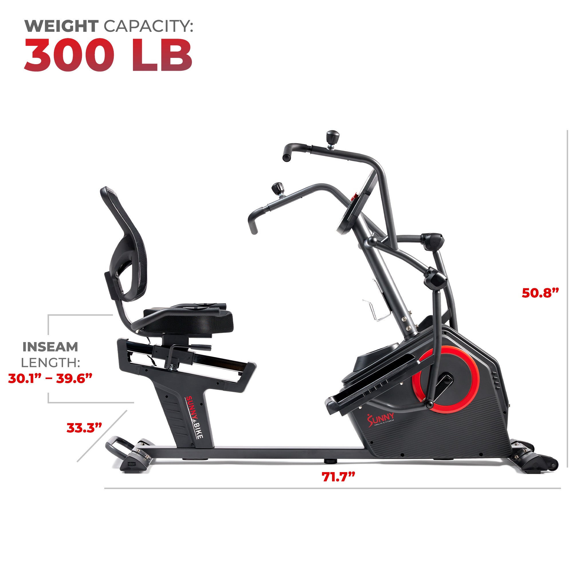 Smart Recumbent Elliptical Cross Trainer Sunny Health and Fitness