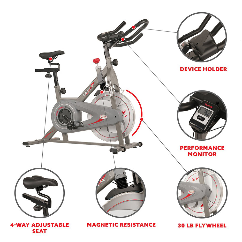 Synergy Exercise Bike Magnetic Sunny Stationary Cycling Sunny