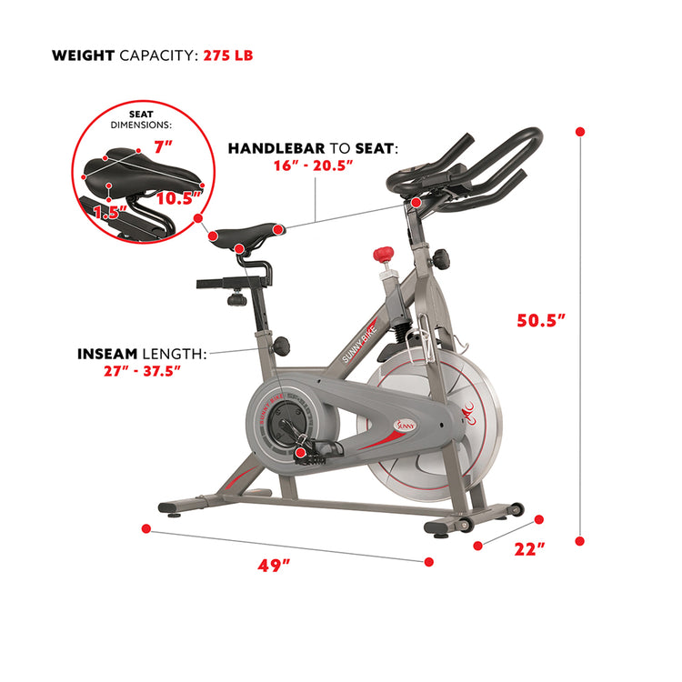 Synergy Exercise Bike Magnetic Sunny Stationary Cycling Sunny