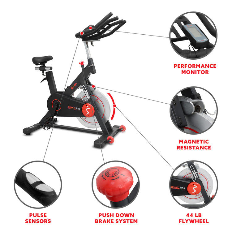 Indoor Cycling Magnetic Resistance Sunny Bike Sunny Health Sf