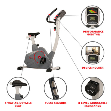 fitness pro ii indoor cycling bike with device mount and advanced display