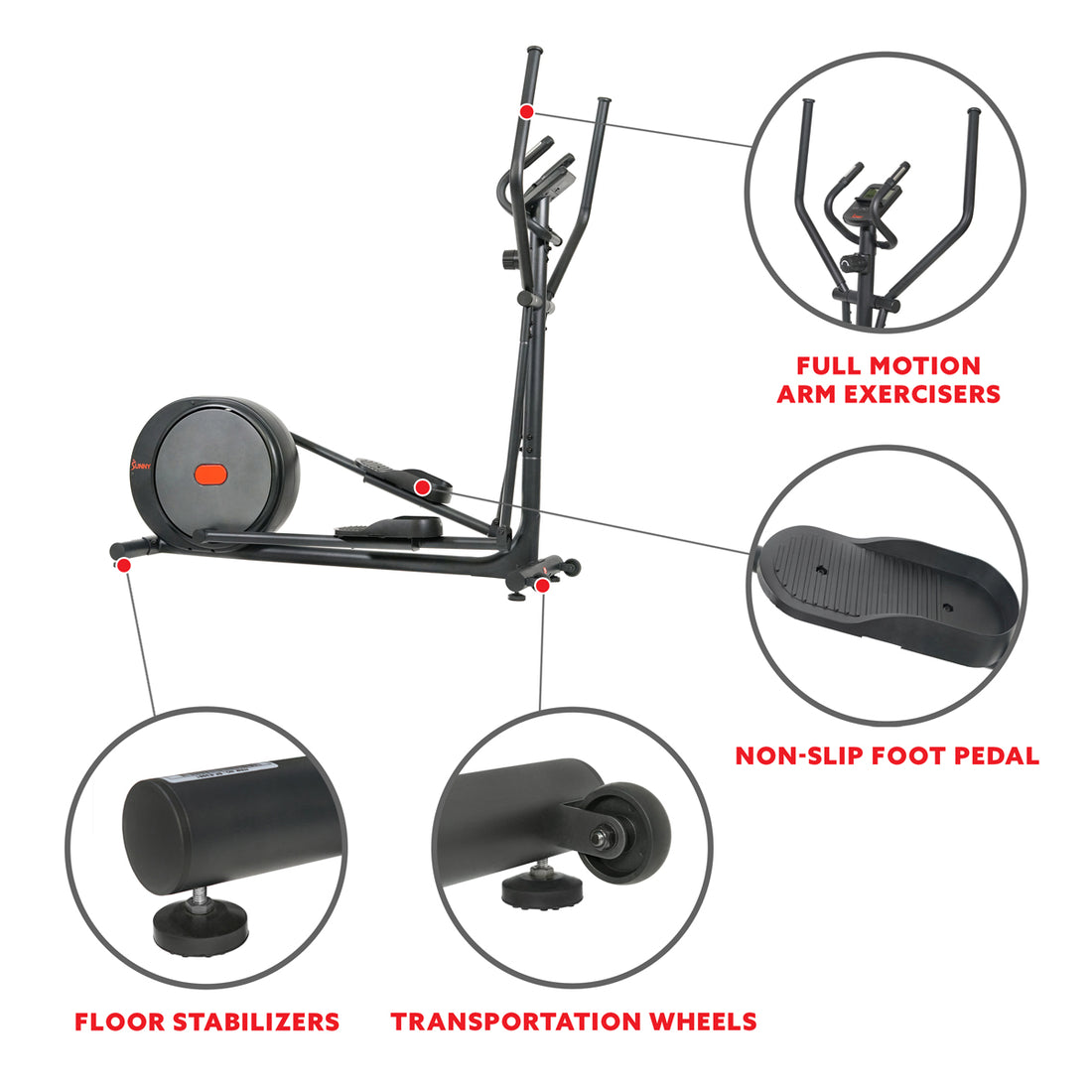 Carbon Pro Elliptical Machine Magnetic Resistance Trainer | Sunny ...