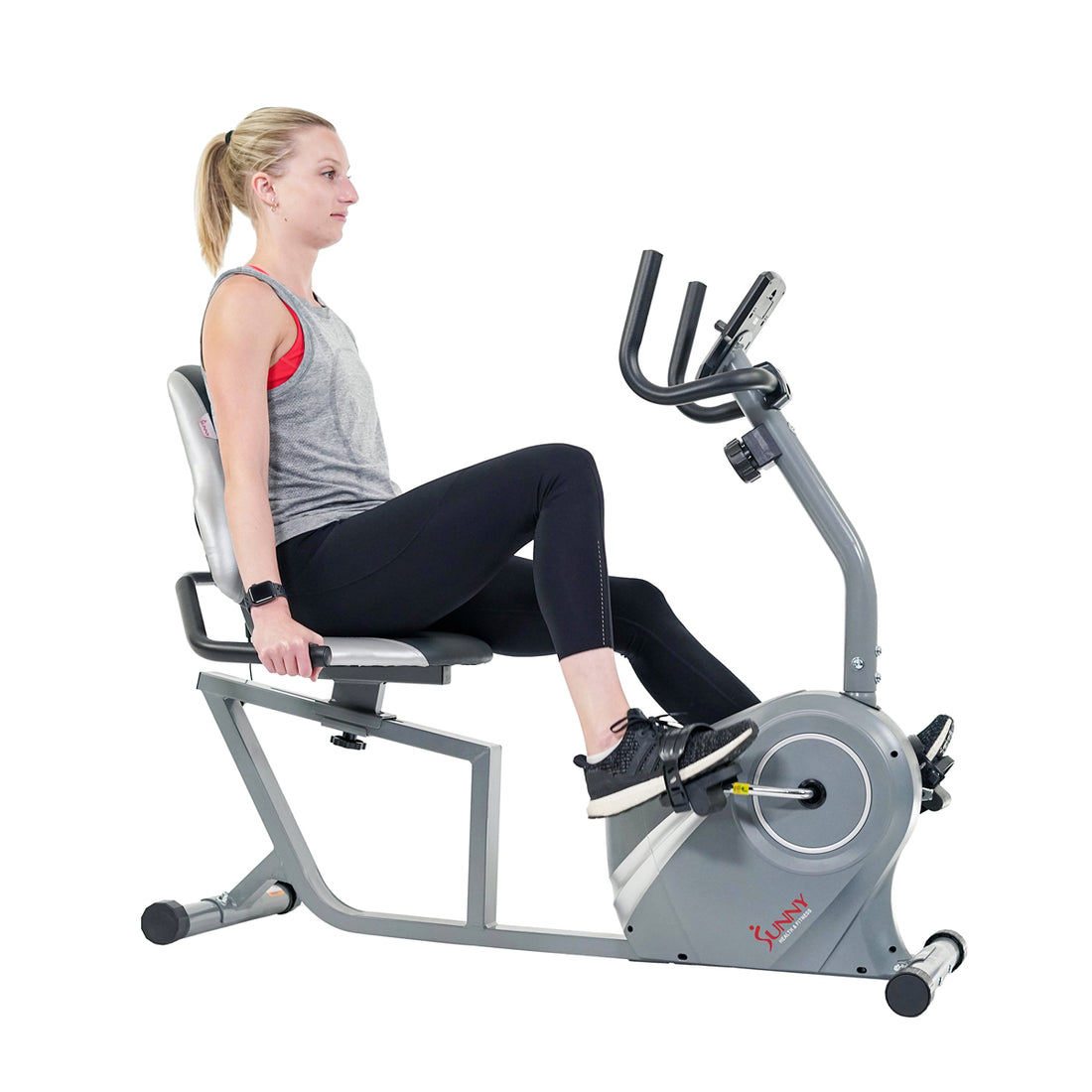 Magnetic Recumbent Bike with Soft Support Seat | Sunny Health and Fitness