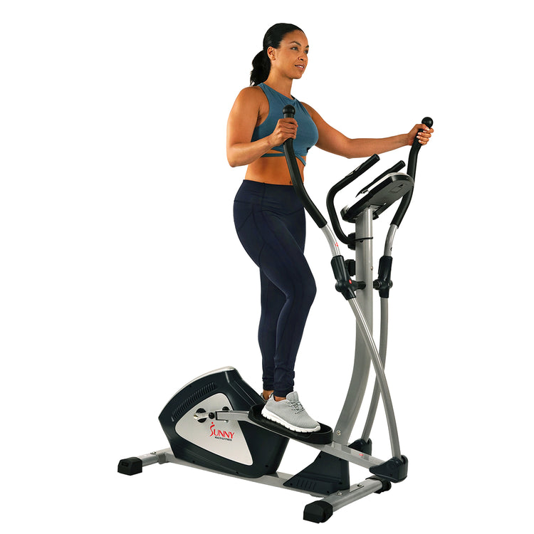 Magnetic Elliptical Machine w/ Device Holder, LCD Monitor and Heart Rate Monitoring - Endurance Zone