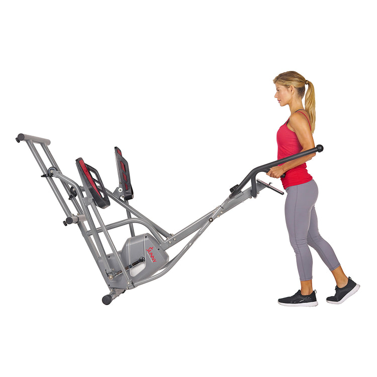 Elliptical Trainer Machine Magnetic Elliptical w/ Device Holder, LCD Monitor and Heart Rate Monitor
