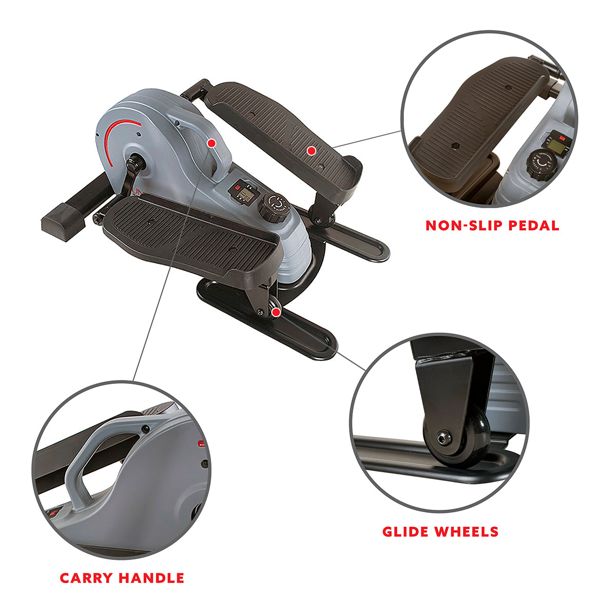 Sunny Health Fitness SF-E3908 Portable Stand Up Elliptical