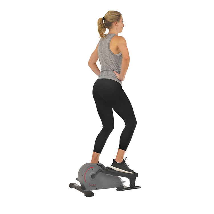 Hit Notion Compact Elliptical Fitness Stand up and Sit Down Step Machine,  Portable Mini Stepper Exercise, While Seated, Handle, Digital Readout, All