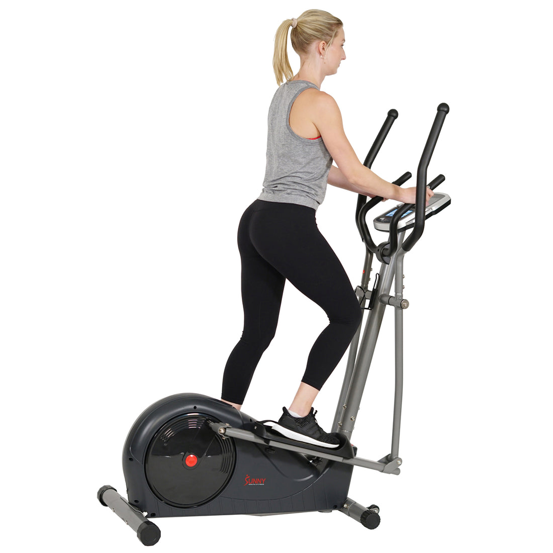 Magnetic Elliptical Machine Pre-Programmed Trainer | Sunny Health and ...