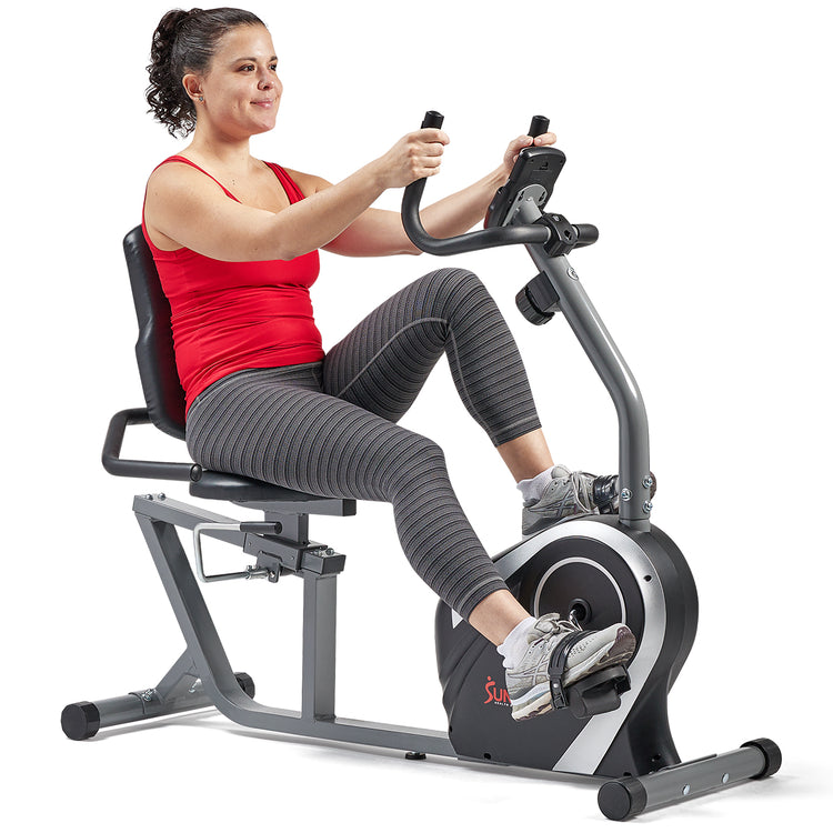 Basic Exercise Bike Magnetic Recumbent Exercise Bike with Quick Adjustable Seat , 300 lb C ...