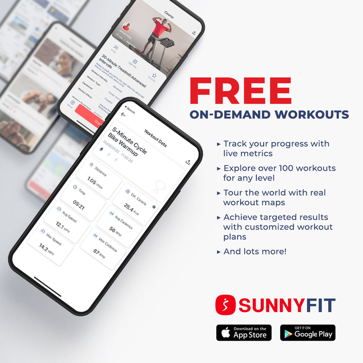 Dynamic Air Rowing Machine with Exclusive SunnyFit® App and Smart Bluetooth Connectivity