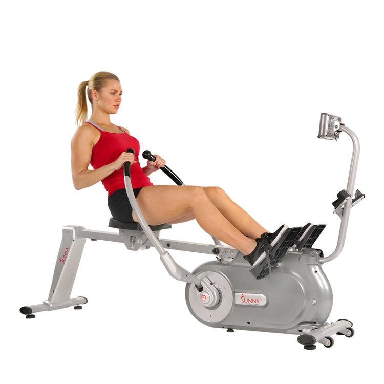 Full Motion Magnetic Rowing Machine Rower w/ LCD Monitor