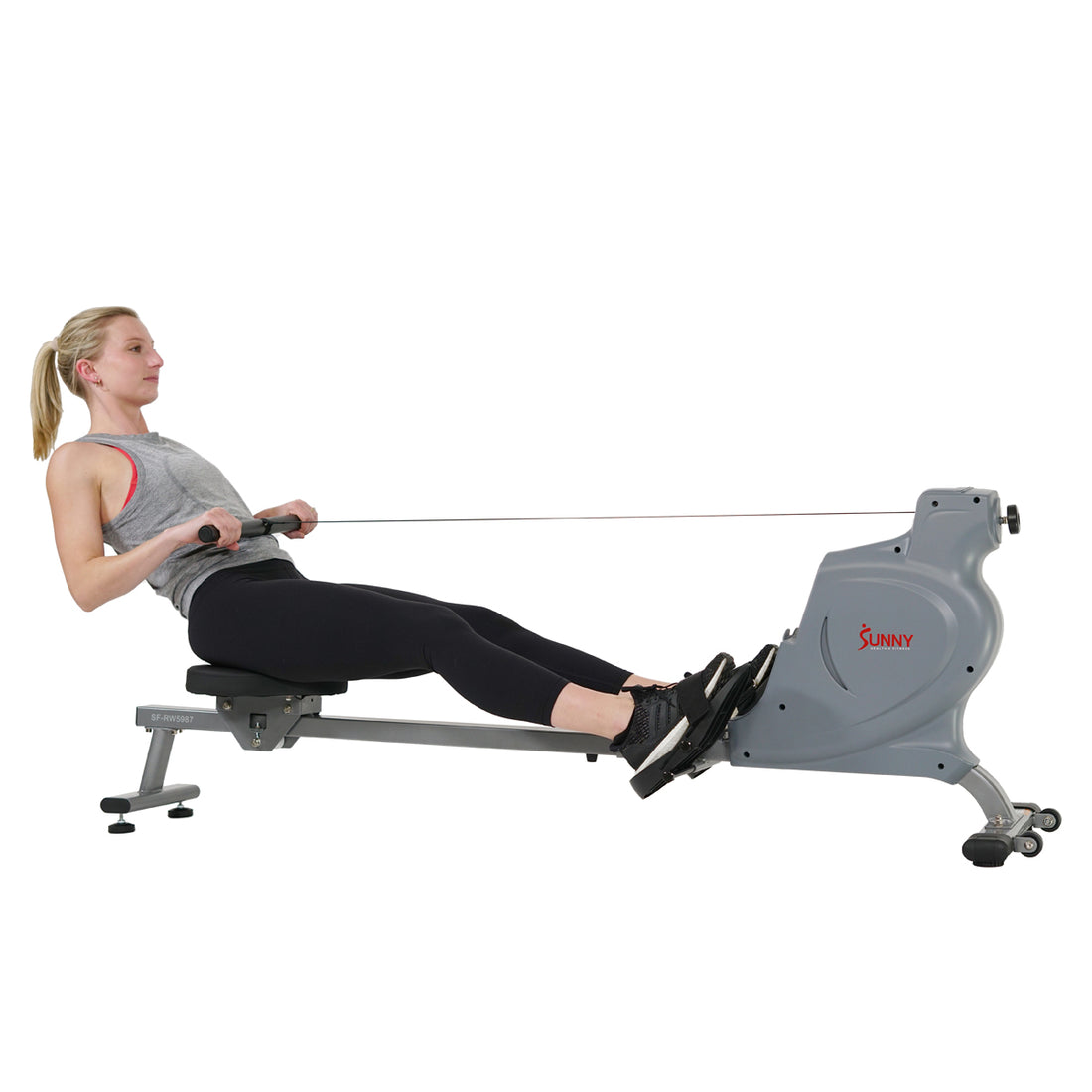 Space Saving Rowing Machine Magnetic Rower | Sunny Health & Fitness