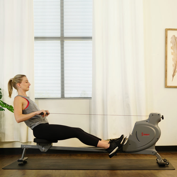 Space Saving Rowing Machine Magnetic Rower | Sunny Health and Fitness